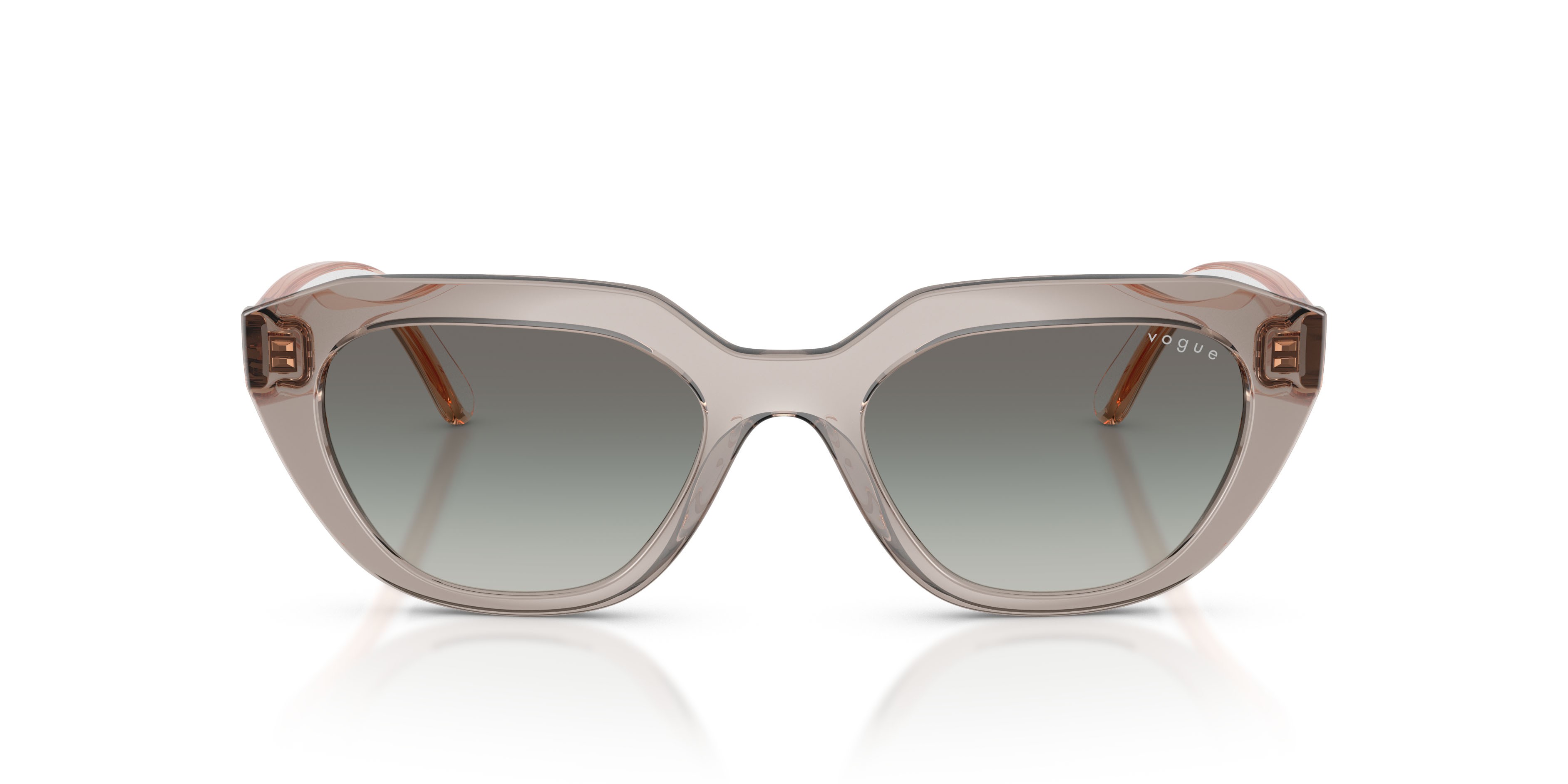 Occhiali da sole Vogue VO 5711S (330111) colore milky warm grey forma irregolare lenti grigio sfumato