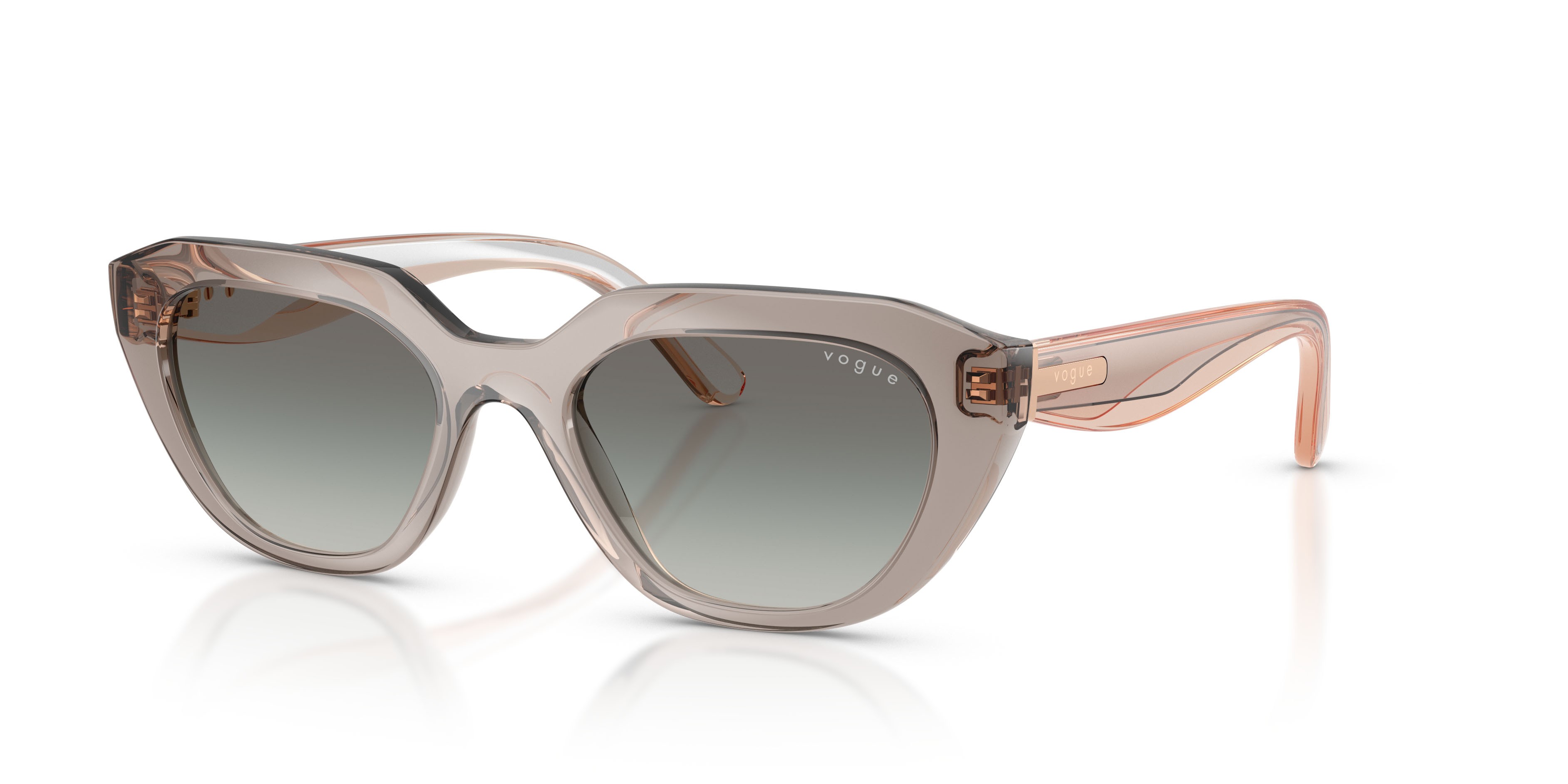 Occhiali da sole Vogue VO 5711S (330111) colore milky warm grey forma irregolare lenti grigio sfumato