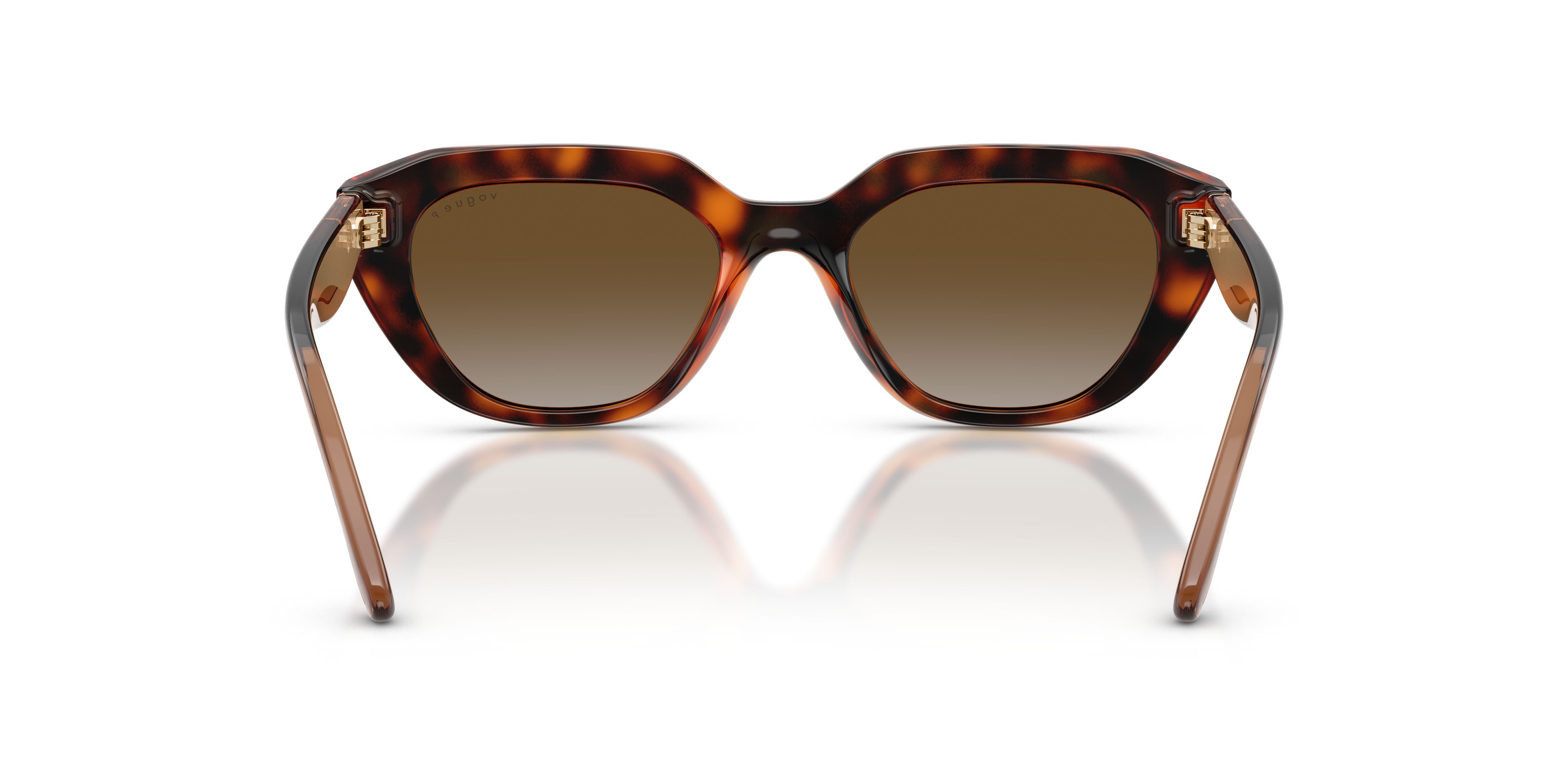 Sunglasses Vogue VO 5711S (W656T5) color havana scuro shape irregular lenses polarizzata marrone sfumato