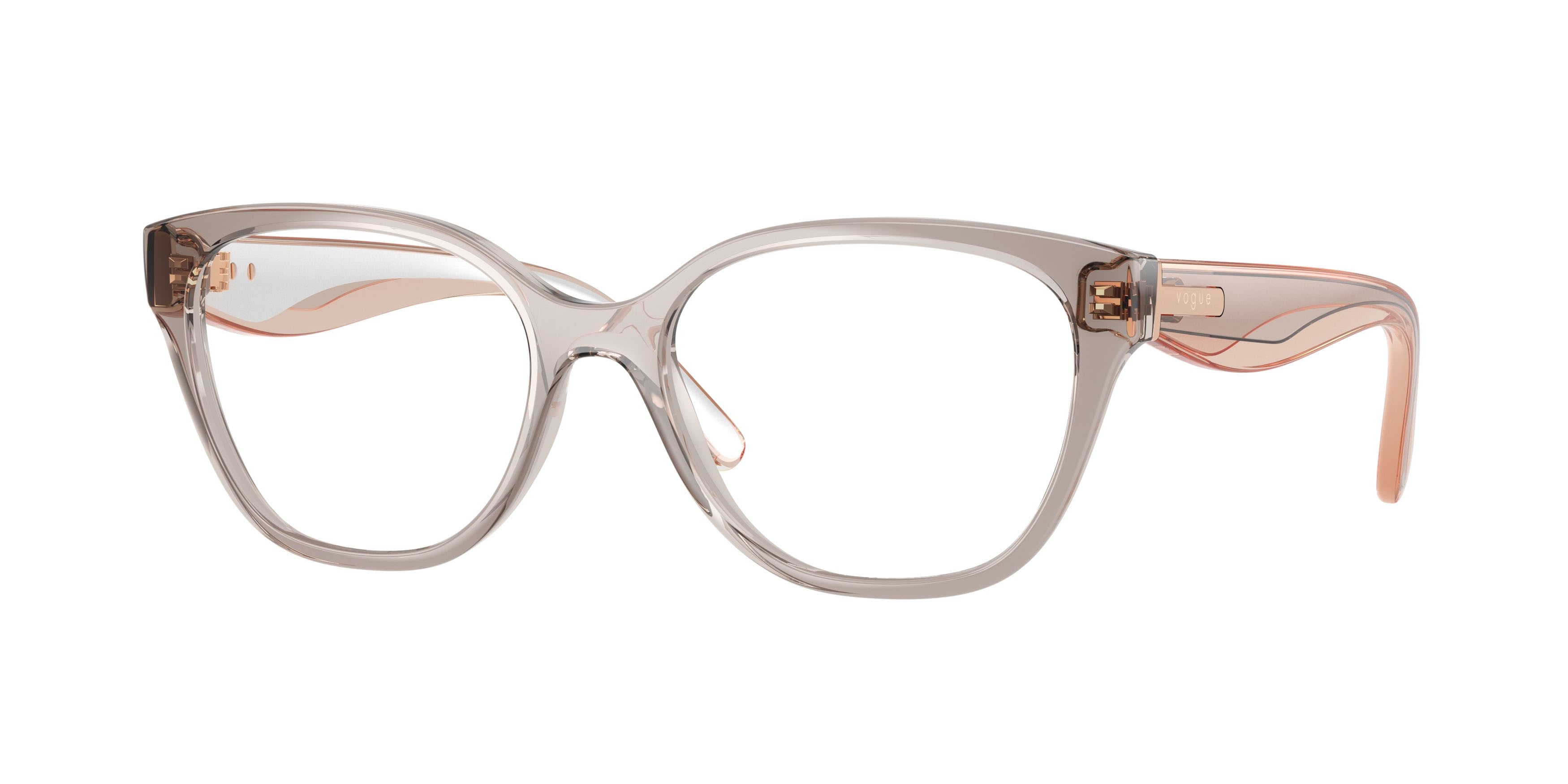 Occhiali da vista Vogue VO 5712 (3301) colore milky warm grey forma pantos lenti lente demo