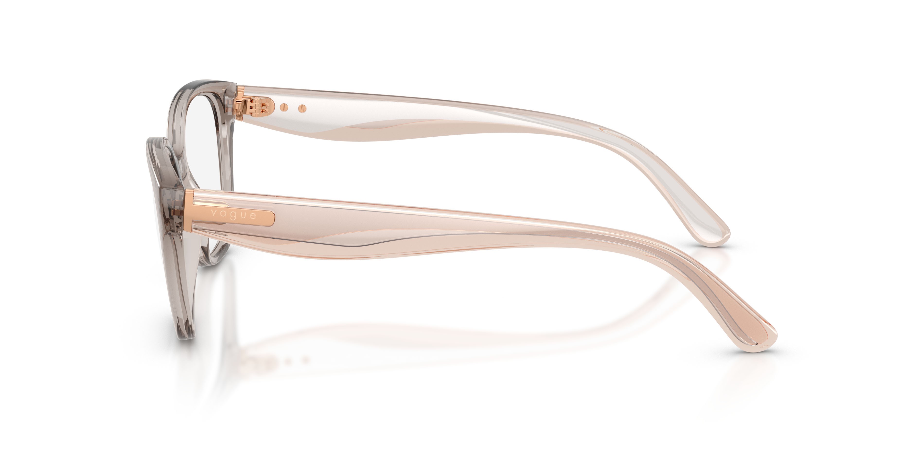 Occhiali da vista Vogue VO 5712 (3301) colore milky warm grey forma pantos lenti lente demo