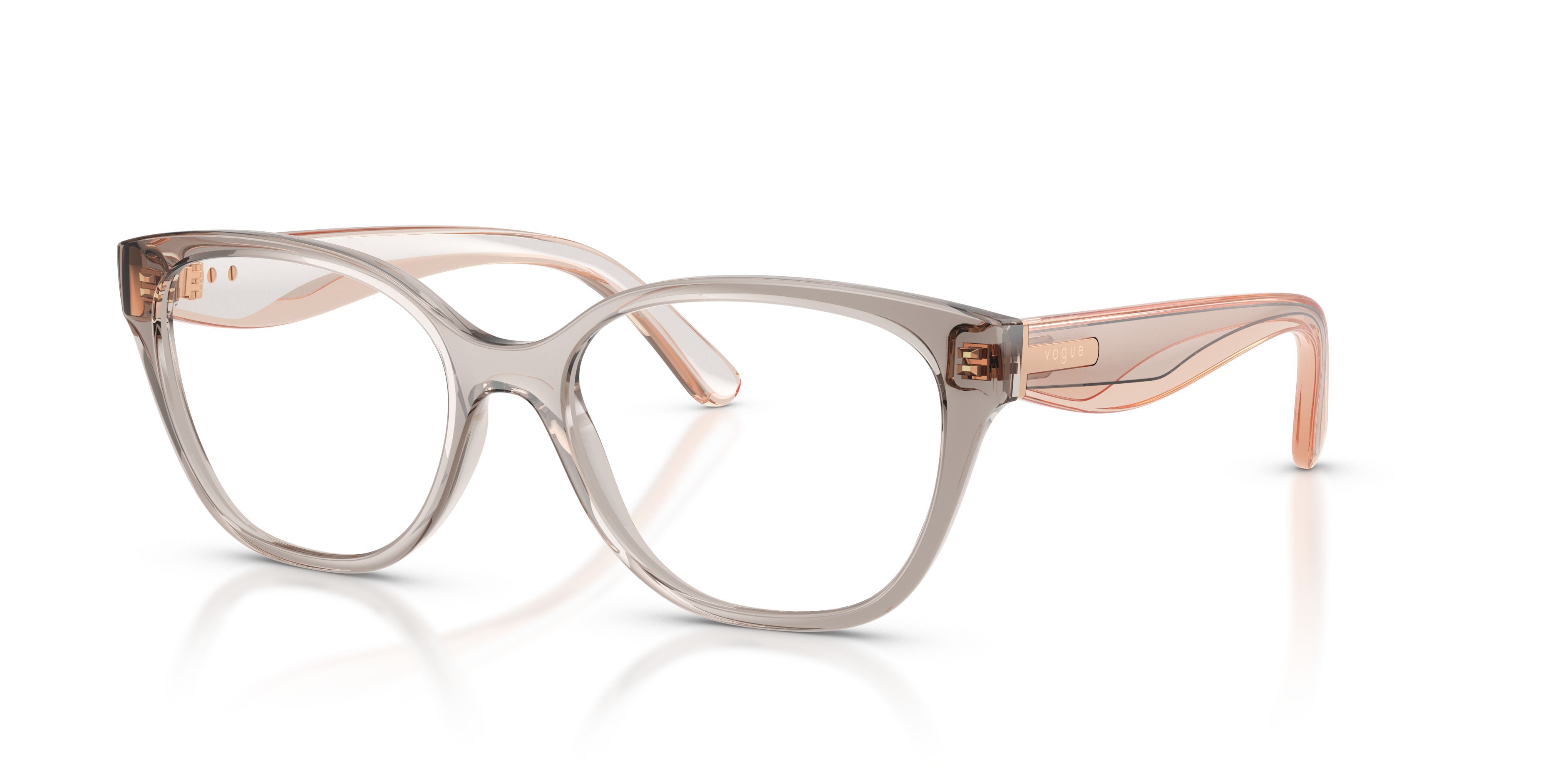 Occhiali da vista Vogue VO 5712 (3301) colore milky warm grey forma pantos lenti lente demo