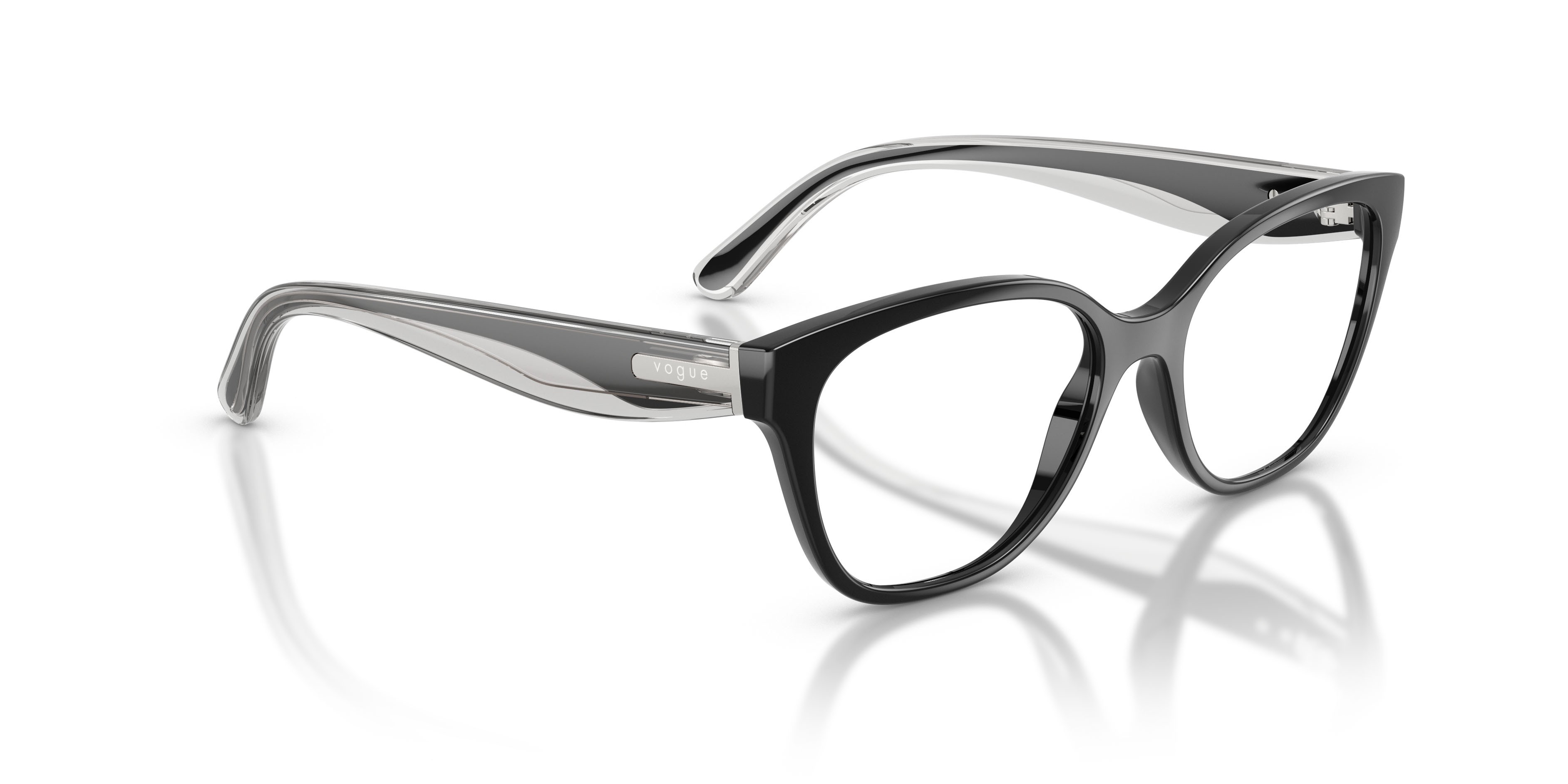Occhiali da vista Vogue VO 5712 (W44) colore nero forma pantos lenti lente demo