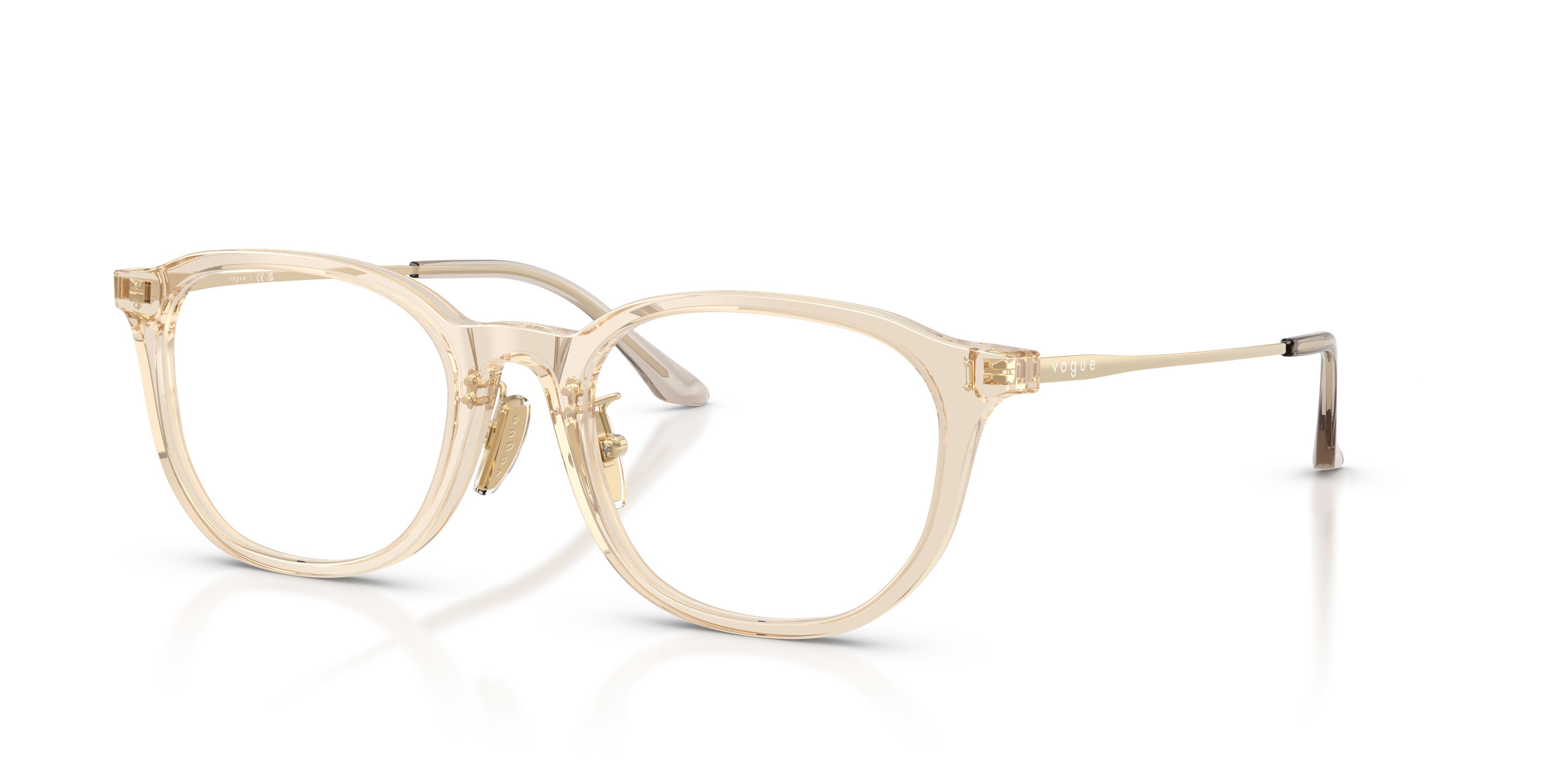 Occhiali da vista Vogue VO 5713D (2990) colore caramello trasparente forma irregolare lenti lente demo