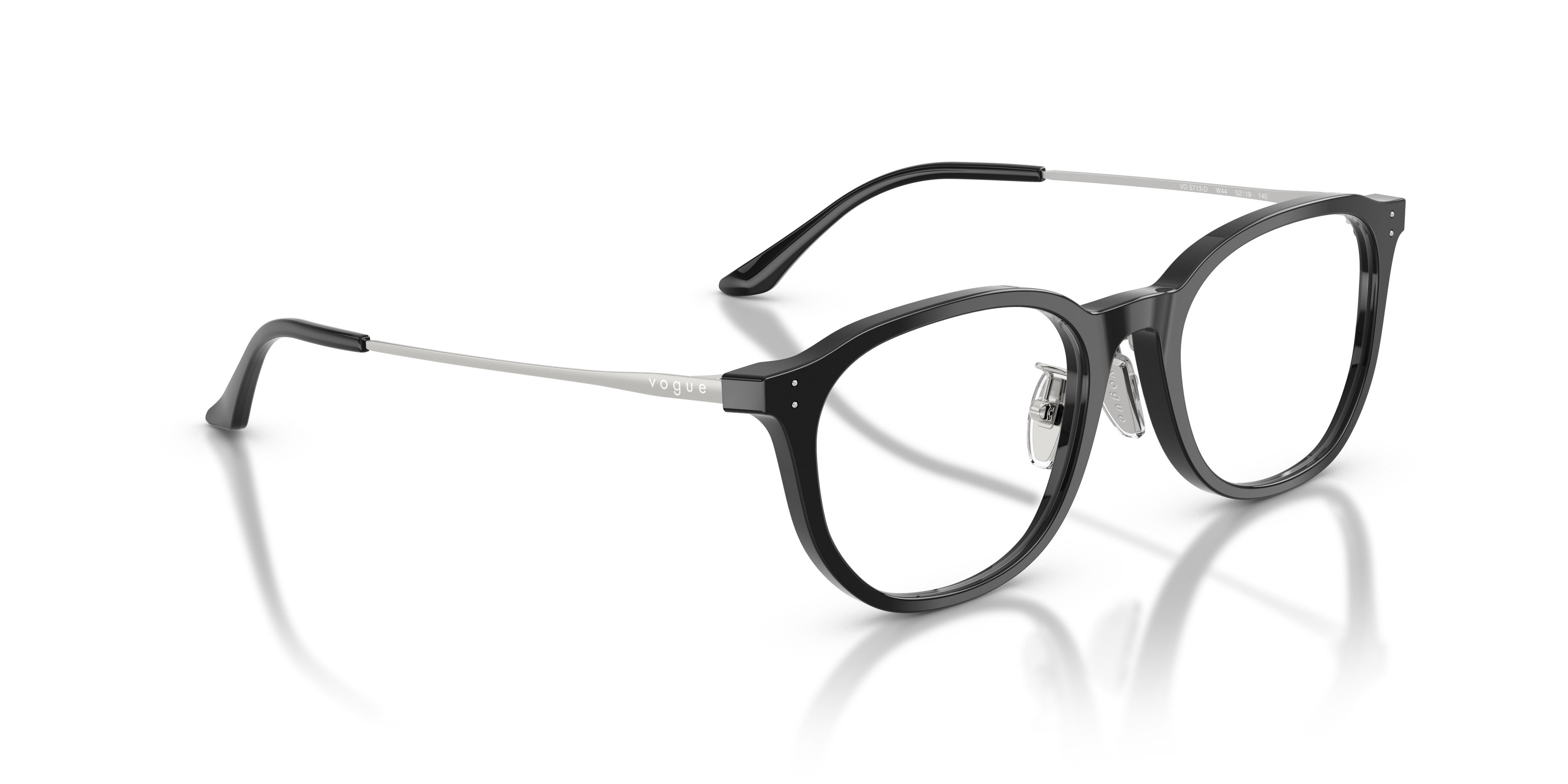 Occhiali da vista Vogue VO 5713D (W44) colore nero forma irregolare lenti lente demo