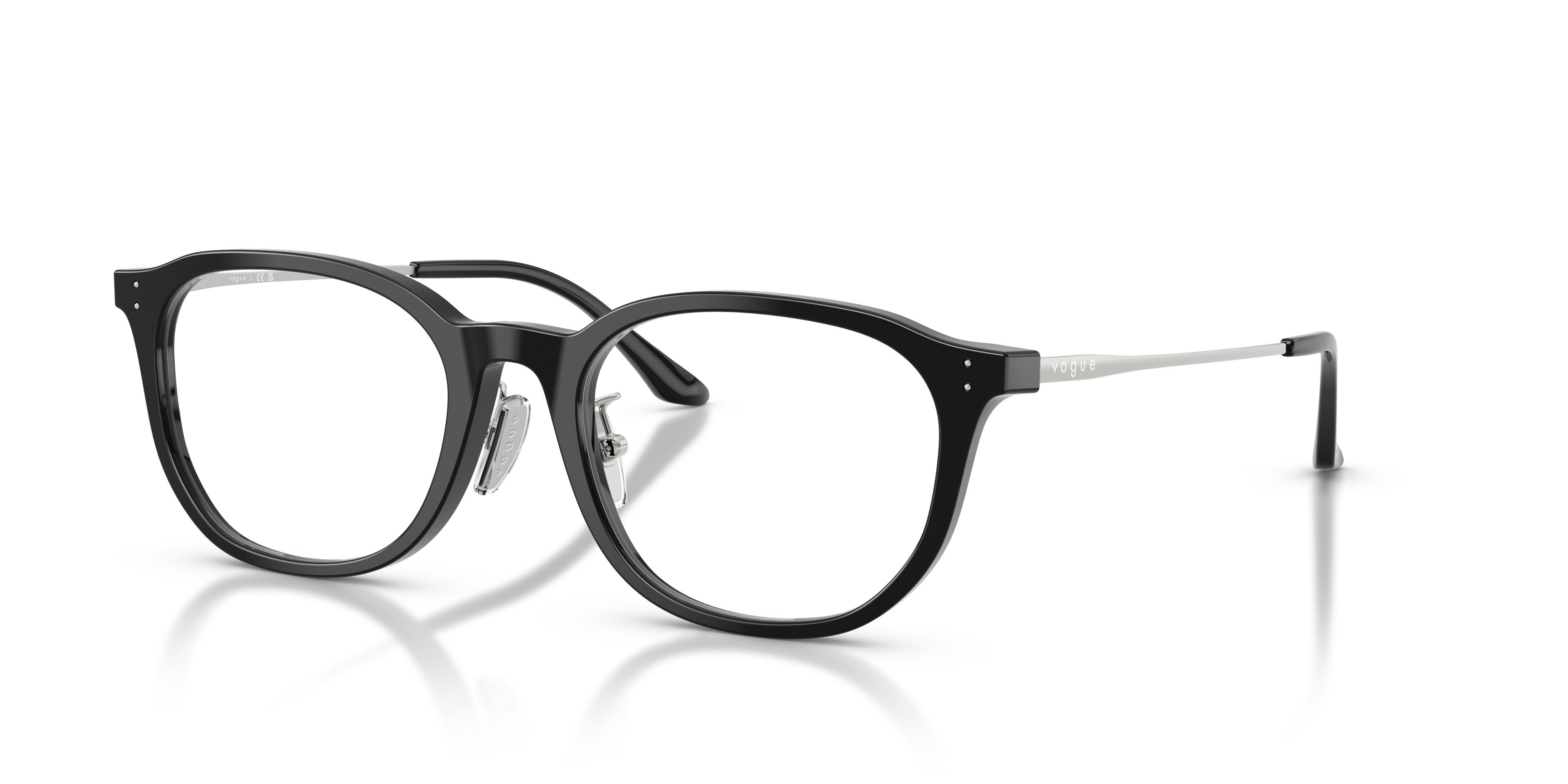 Occhiali da vista Vogue VO 5713D (W44) colore nero forma irregolare lenti lente demo