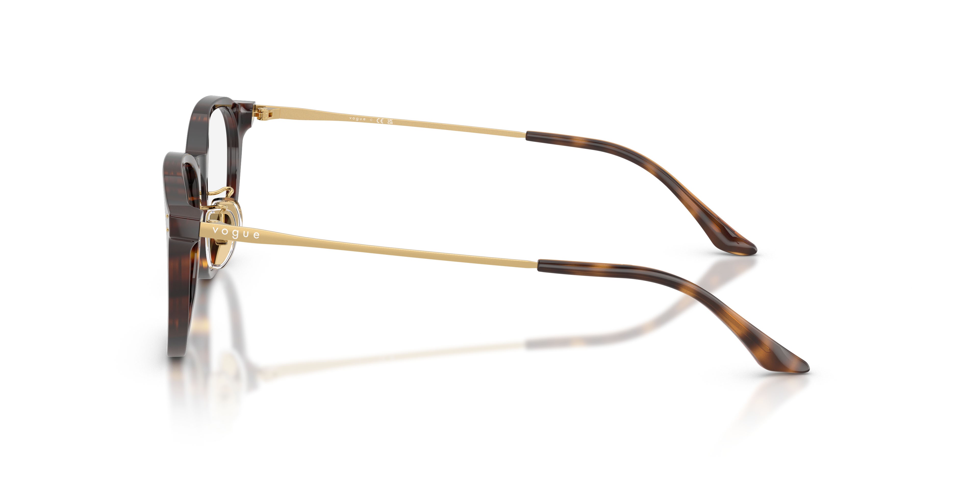 Occhiali da vista Vogue VO 5713D (W656) colore havana scuro forma irregolare lenti lente demo