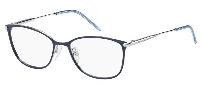 Eyeglasses Tommy Hilfiger TH 1637 102087 (ECJ) color blue palladium shape cat eye 