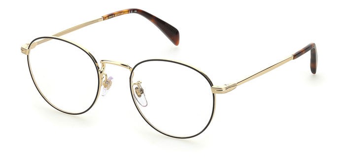 Eyeglasses David Beckham DB 1015 103423 (RHL) color gold black shape round 