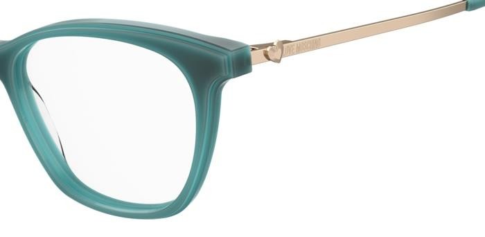 Occhiali da vista Moschino Love Mol579 104531 (ZI9) colore teal forma cat eye 