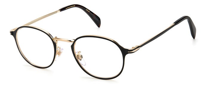 Brillen David Beckham DB 7055 104581 (I46) farbe matte black gold form rund 