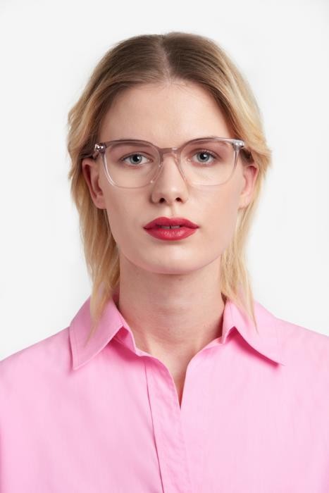 Occhiali da vista Kate Spade Hermione/G 104802 (7HH) colore grey pink forma rotondo 