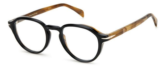 Brillen David Beckham DB 7086 105713 (0WM) farbe black beige form rund 
