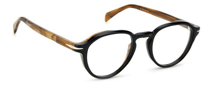 Brillen David Beckham DB 7086 105713 (0WM) farbe black beige form rund 