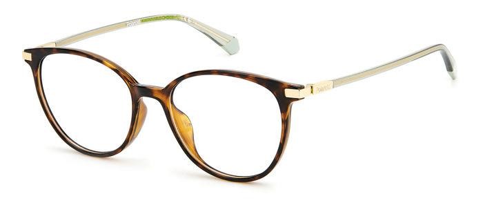 Eyeglasses Polaroid PLD D459/G 105799 (086) color havana shape cat eye 