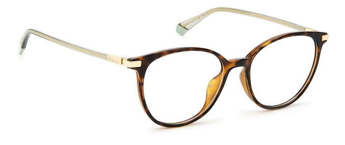 Eyeglasses Polaroid PLD D459/G 105799 (086) color havana shape cat eye 