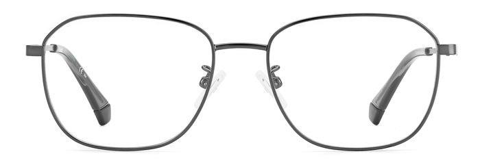 Eyeglasses Polaroid PLD D454/G 105801 (R80) color matte dark ruthenium shape rectangle 