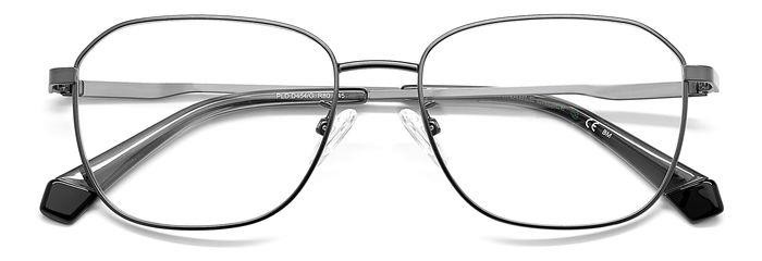 Eyeglasses Polaroid PLD D454/G 105801 (R80) color matte dark ruthenium shape rectangle 