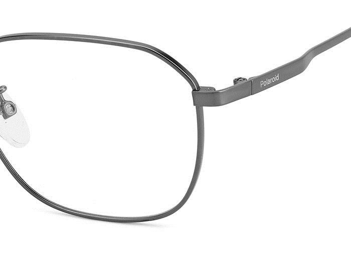Eyeglasses Polaroid PLD D454/G 105801 (R80) color matte dark ruthenium shape rectangle 