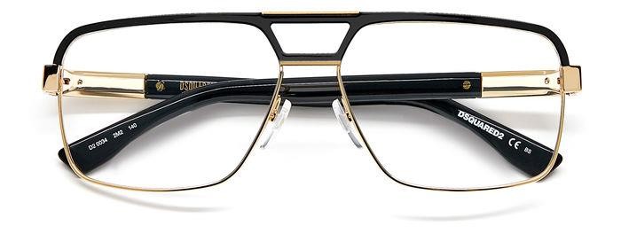 Occhiali da vista Dsquared D2 0034 105937 (2M2) colore black gold forma rettangolare 