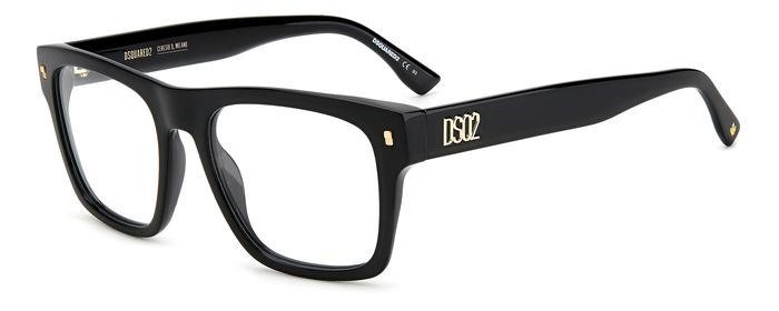 Occhiali da vista Dsquared D2 0037 105990 (2M2) colore black gold forma quadrato 