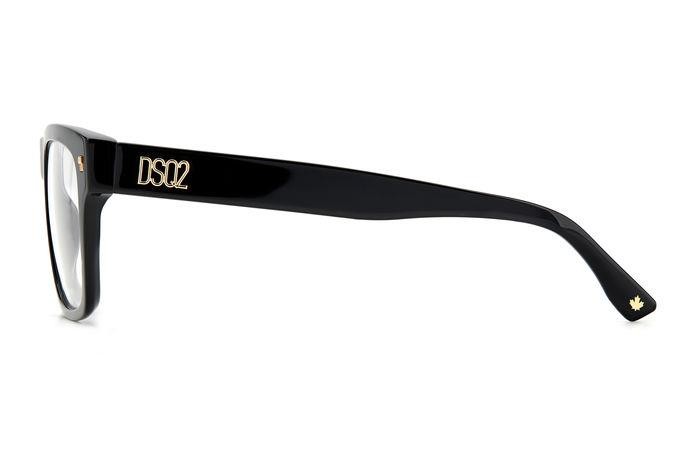 Occhiali da vista Dsquared D2 0037 105990 (2M2) colore black gold forma quadrato 