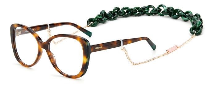 Occhiali da vista Missoni MIS 0093/N 106027 (PHW) colore havana green forma rotondo 