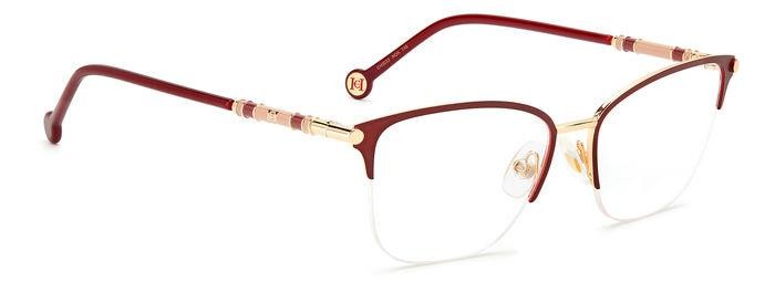 Eyeglasses Carolina Herrera Ch 0033 106103 (NOA) color gold burgundy shape cat eye 