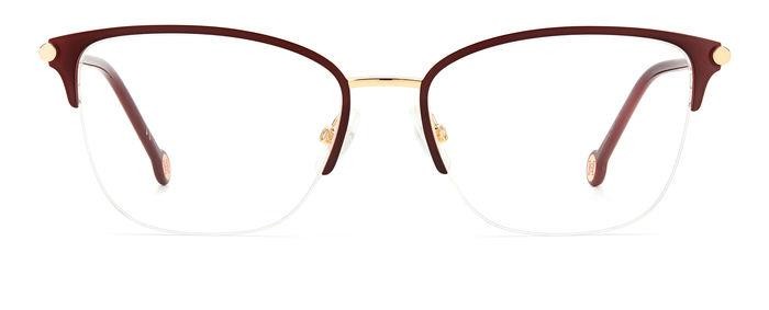 Eyeglasses Carolina Herrera Ch 0033 106103 (NOA) color gold burgundy shape cat eye 