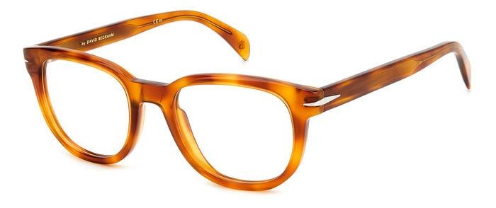 Brillen David Beckham DB 7097 106344 (SX7) farbe havana chiaro form rund 