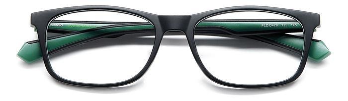 Eyeglasses Polaroid PLD D478 106384 (7ZJ) color black green shape rectangle 