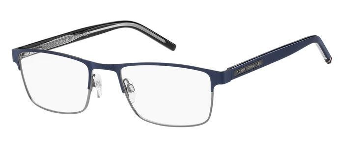 Eyeglasses Tommy Hilfiger TH 1944 106458 (H2T) color opaco blu rutenio scuro shape rectangle 