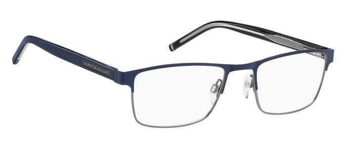 Eyeglasses Tommy Hilfiger TH 1944 106458 (H2T) color opaco blu rutenio scuro shape rectangle 