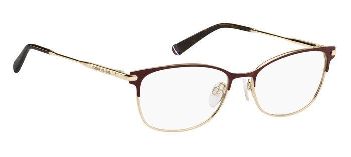 Eyeglasses Tommy Hilfiger TH 1958 106460 (E28) color opaco bordeaux oro shape rectangle 