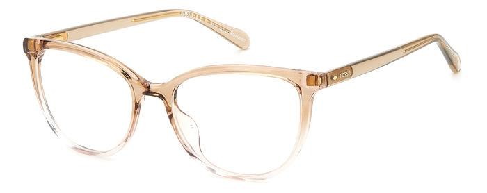 Eyeglasses Fossil FOS 7144/G 106517 (2T3) color crystal beige shape cat eye 