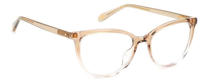 Eyeglasses Fossil FOS 7144/G 106517 (2T3) color crystal beige shape cat eye 