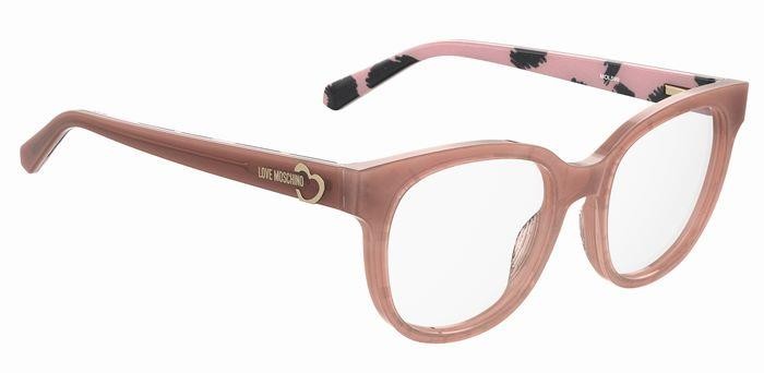 Brillen Moschino Love MOL599 106527 (IGF) farbe peach pattern pink form rund 