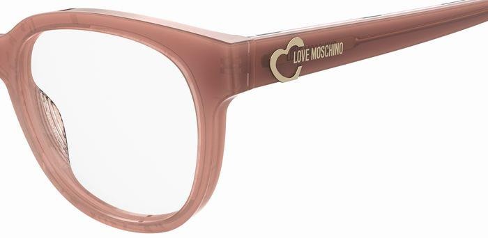 Brillen Moschino Love MOL599 106527 (IGF) farbe peach pattern pink form rund 
