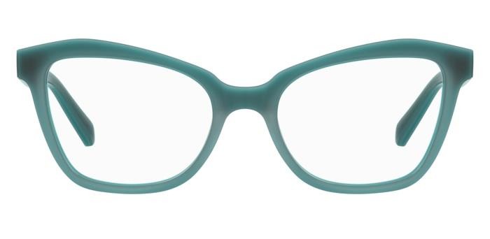 Occhiali da vista Moschino Love Mol604 106532 (ZI9) colore teal forma cat eye 
