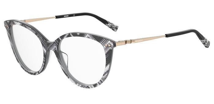 Brillen Missoni MIS 0109 106544 (S37) farbe bianco nero pattern form rund 
