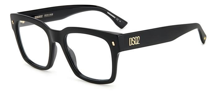 Occhiali da vista Dsquared2 D2 0066 106656 (807) colore black forma quadrato 