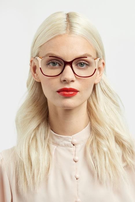 Occhiali da vista Carolina Herrera Her 0113/G 106683 (C19) colore burgundy nude forma cat eye 