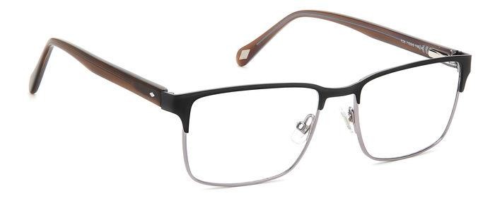 Eyeglasses Fossil FOS 7155/G 106828 (TI7) color matte black ruthenium shape rectangle 