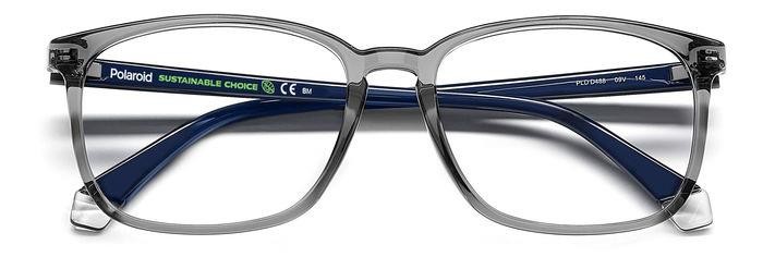 Eyeglasses Polaroid PLD D488 106890 (09V) color grey blue shape square 