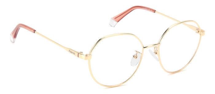 Eyeglasses Polaroid PLD D490/G 106894 (J5G) color gold shape geometric 