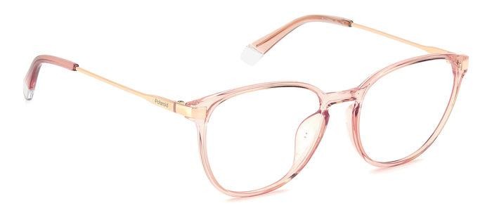 Eyeglasses Polaroid PLD D489/G 106896 (35J) color pink shape pantos 