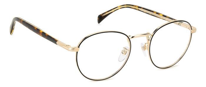 Brillen David Beckham DB 1127 107039 (I46) farbe matte black gold form rund 