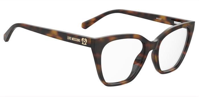 Eyeglasses Moschino Love Mol627 107116 (086) color havana shape square 