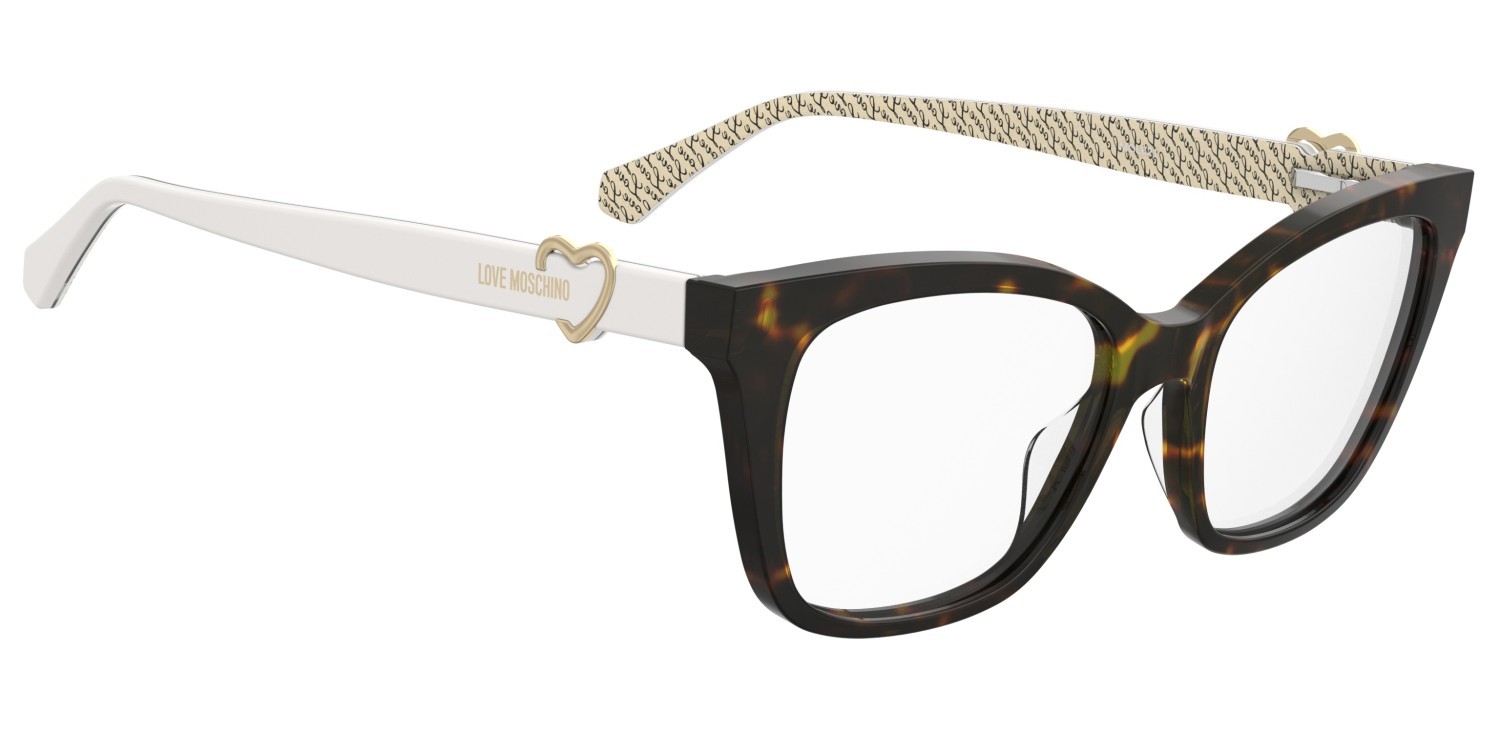 Occhiali da vista Moschino Love Mol621 107118 9VO colore havana pattern white forma rettangolare 