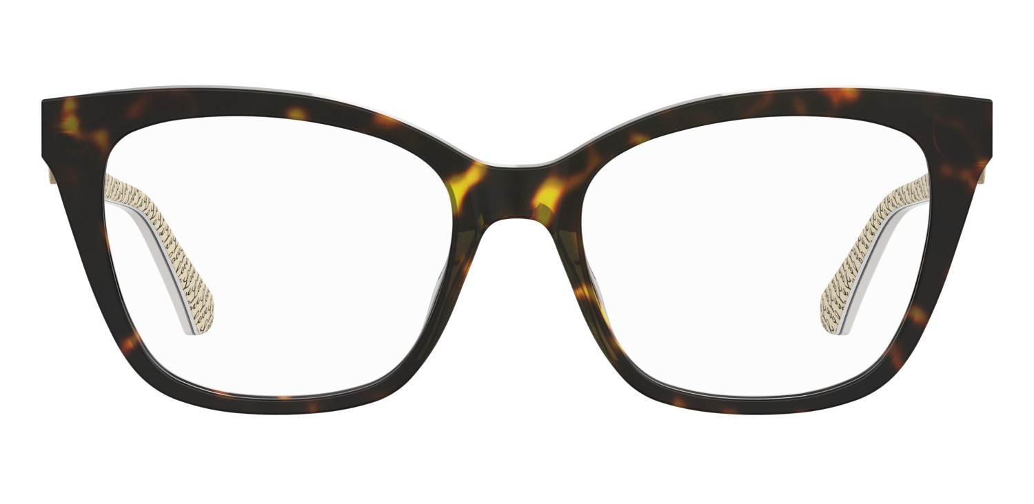 Occhiali da vista Moschino Love Mol621 107118 9VO colore havana pattern white forma rettangolare 